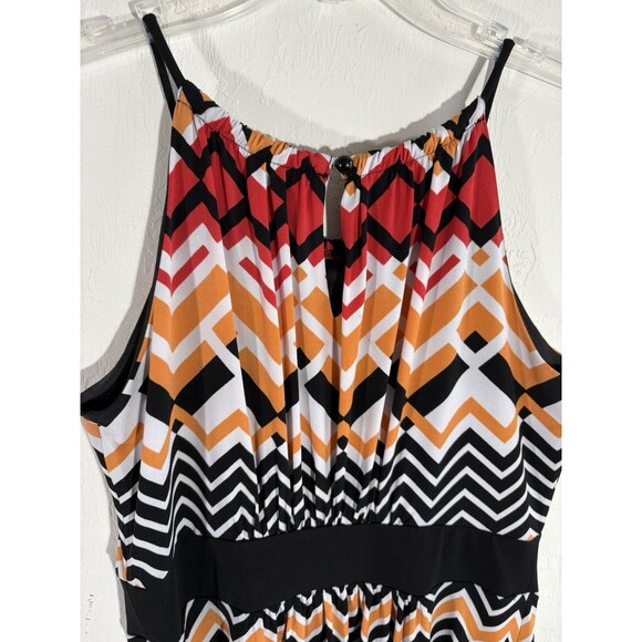 En Focus Womens Sz 8 Knee Length Fit and Flare Black w/red, White Multicolor - Picture 5 of 7